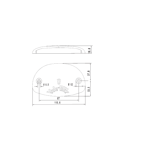 Flashing Light Mini Hula-Blitz LED 12/24V