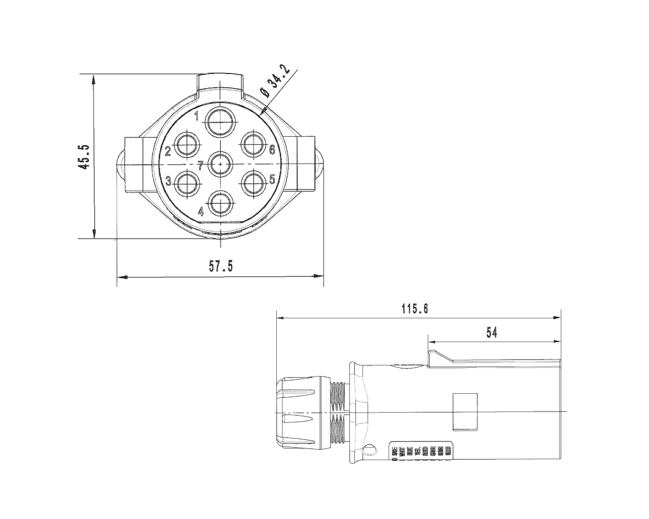 Stecker 7-polig ISO 3731 - Plastimat GmbH