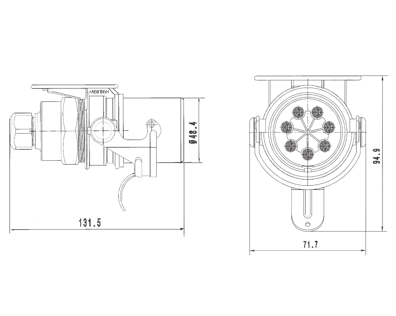 Fiche ABS/EBS 12V 7 pôles, ADR/GGVS – Hoelzle