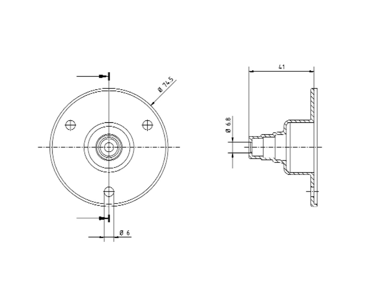 Flächendichtung rund axial