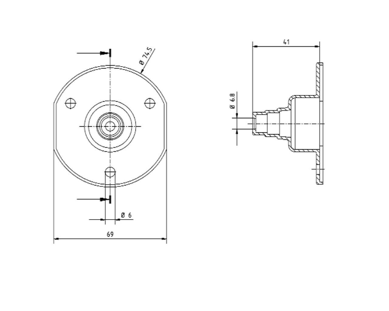 Flächendichtung Standard (flach) axial