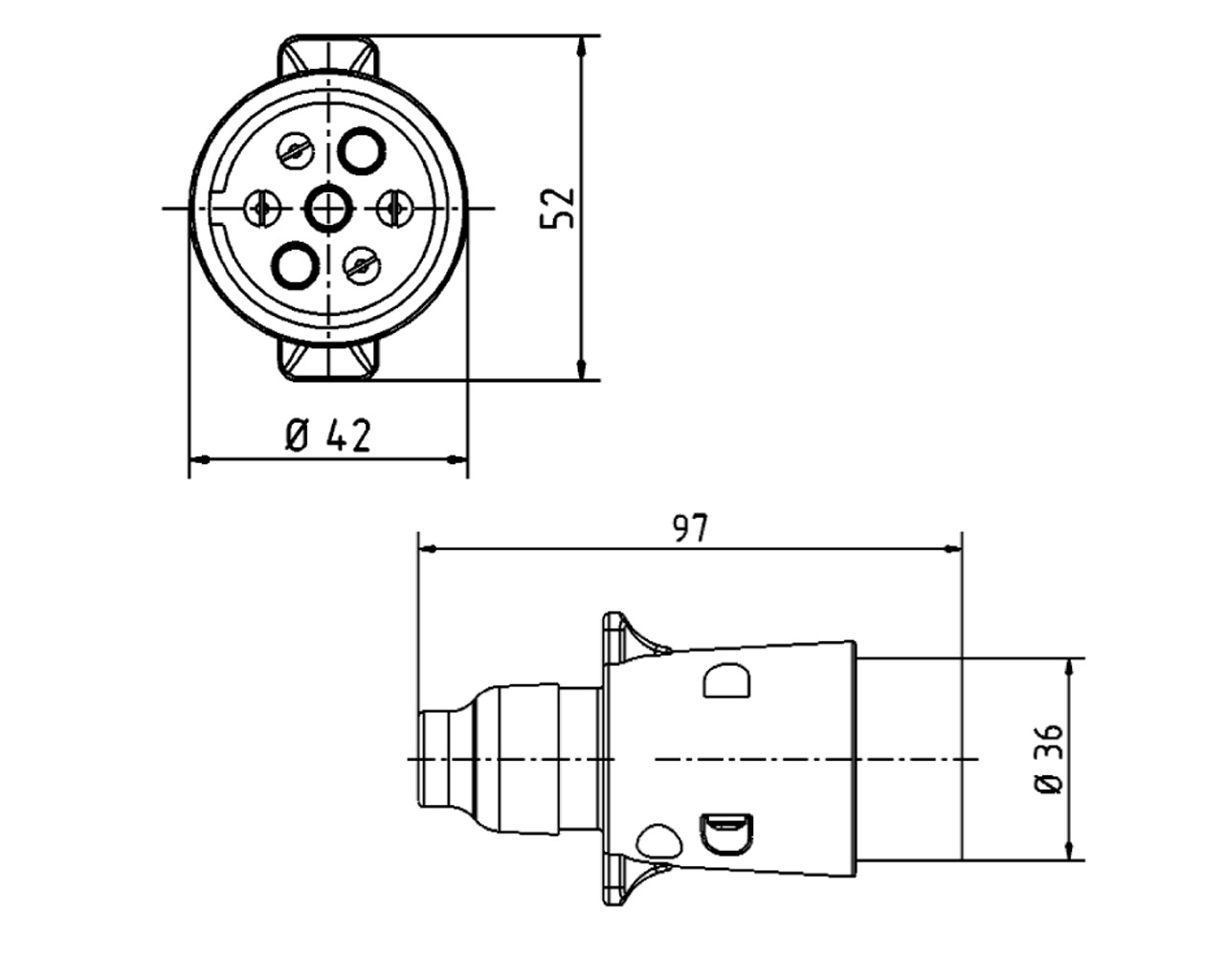 7polig metall stecker 1