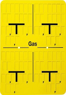 Gas Leerschild 4fach Klein gas leerschild 4fach klein
