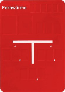 Fernwärme- Leerschild Fernwärme- Leerschild